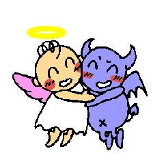 [LINEスタンプ] 天使ちゃんと悪魔ちゃん