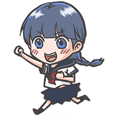 [LINEスタンプ] 元気なセーラー服女子！