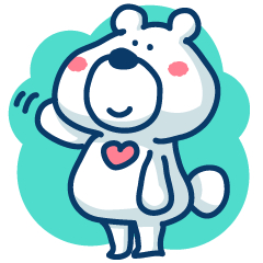 [LINEスタンプ] ツキノワグマのはあとくん