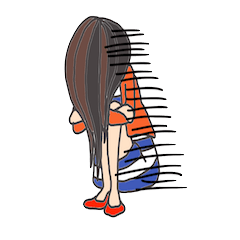 [LINEスタンプ] UNMOTIVATED WORKER SAKURA