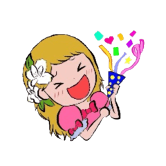 [LINEスタンプ] 花×ガール