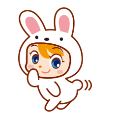 [LINEスタンプ] キグルミうさぎちゃん