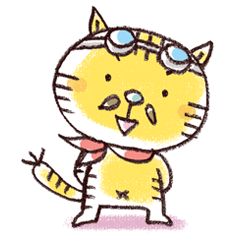 [LINEスタンプ] シマ猫ヒゲジさんの画像（メイン）