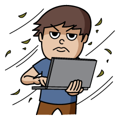 [LINEスタンプ] Lek's Laptop Time, I am Programmer