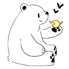 [LINEスタンプ] シロクマとことりの画像（メイン）