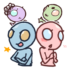 [LINEスタンプ] 宇宙人のグレ太（グレイワールドの住人）
