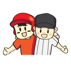 [LINEスタンプ] 野球の兄弟