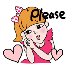 [LINEスタンプ] Please, Kanako！ (English ver.)