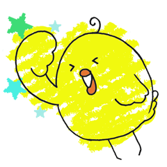 [LINEスタンプ] 幸せの黄色い鳥の画像（メイン）