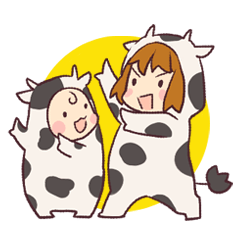 [LINEスタンプ] うしたまミルク