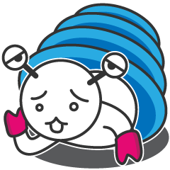 [LINEスタンプ] ヤドカリ「インドア派ですので」の画像（メイン）