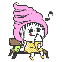 [LINEスタンプ] いちごソフトちゃん