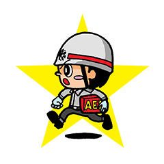 [LINEスタンプ] 消防士くん（救急）の画像（メイン）