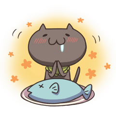 [LINEスタンプ] ねこのくろの画像（メイン）