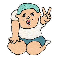 [LINEスタンプ] 夢いっぱいヒロシくん