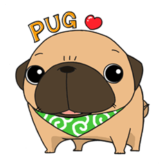 [LINEスタンプ] pug stampの画像（メイン）