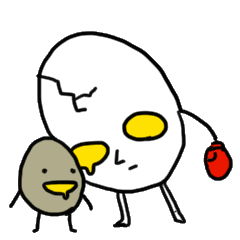 [LINEスタンプ] ワレタマゴ