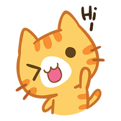 [LINEスタンプ] What does the cat say ... Meow