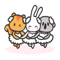 [LINEスタンプ] バレエがんばリス