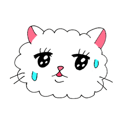 [LINEスタンプ] しろねこ あけ美