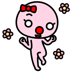 [LINEスタンプ] 赤鼻で片眉毛なやつの妹