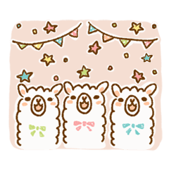 [LINEスタンプ] ぱかぱかアルパカの画像（メイン）