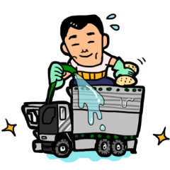 [LINEスタンプ] トラックおやじ