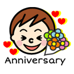 [LINEスタンプ] カラフルな髪(英語バージョン)