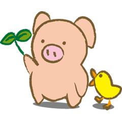 [LINEスタンプ] 子ぶたのブッケ