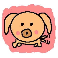 [LINEスタンプ] 丸い犬の画像（メイン）