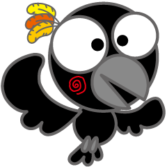 [LINEスタンプ] おしゃれなカラスの画像（メイン）