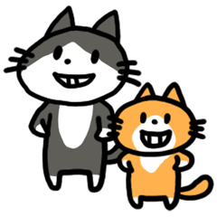 [LINEスタンプ] 仲良し2匹の猫スタンプ