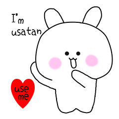 [LINEスタンプ] うさたん 英語