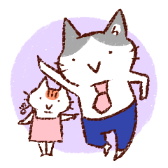 [LINEスタンプ] ねこ夫婦 オット編