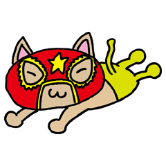 [LINEスタンプ] すーぱーにゃんこマスク