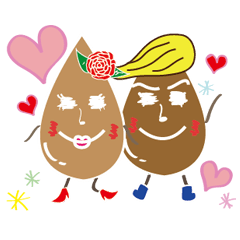 [LINEスタンプ] モンドGAL子＆モンドGAL男の画像（メイン）