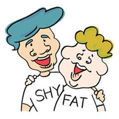 [LINEスタンプ] Always ~SHY ＆ FAT~の画像（メイン）