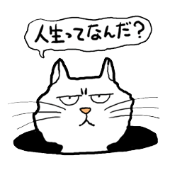 [LINEスタンプ] 人生を語るネコ！