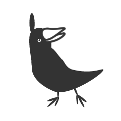 [LINEスタンプ] モノクロバードの画像（メイン）