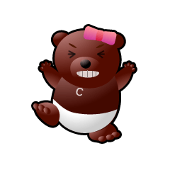 [LINEスタンプ] オムツグマガール