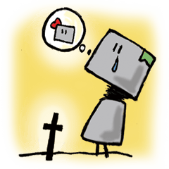 [LINEスタンプ] ナミダのロボット