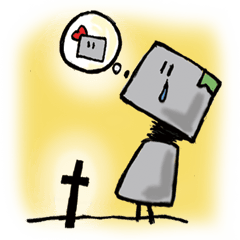 [LINEスタンプ] ナミダのロボットの画像（メイン）