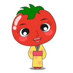 [LINEスタンプ] トマト小町 ～野菜江戸時代シリーズ第2弾の画像（メイン）