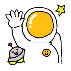 [LINEスタンプ] ゆるっと宇宙のなかまたちの画像（メイン）