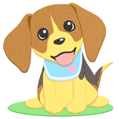 [LINEスタンプ] 犬々 フェルト風