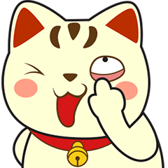 [LINEスタンプ] 幸運を運ぶ招き猫キラ