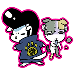 [LINEスタンプ] 番犬ジョニーとマブダチ＋