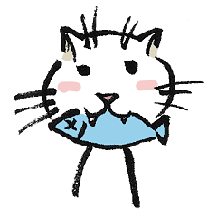 [LINEスタンプ] ふで猫