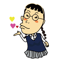 [LINEスタンプ] 仲よし女子高生4人組