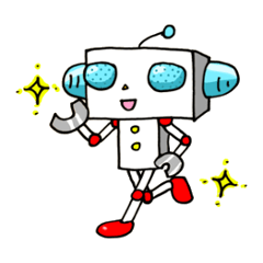 [LINEスタンプ] おちゃめロボット -メイドインジャパン-